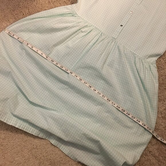 French Quintessence Elgantine Dress in Powder Blue Gingham Cotton - Picture 14 of 16